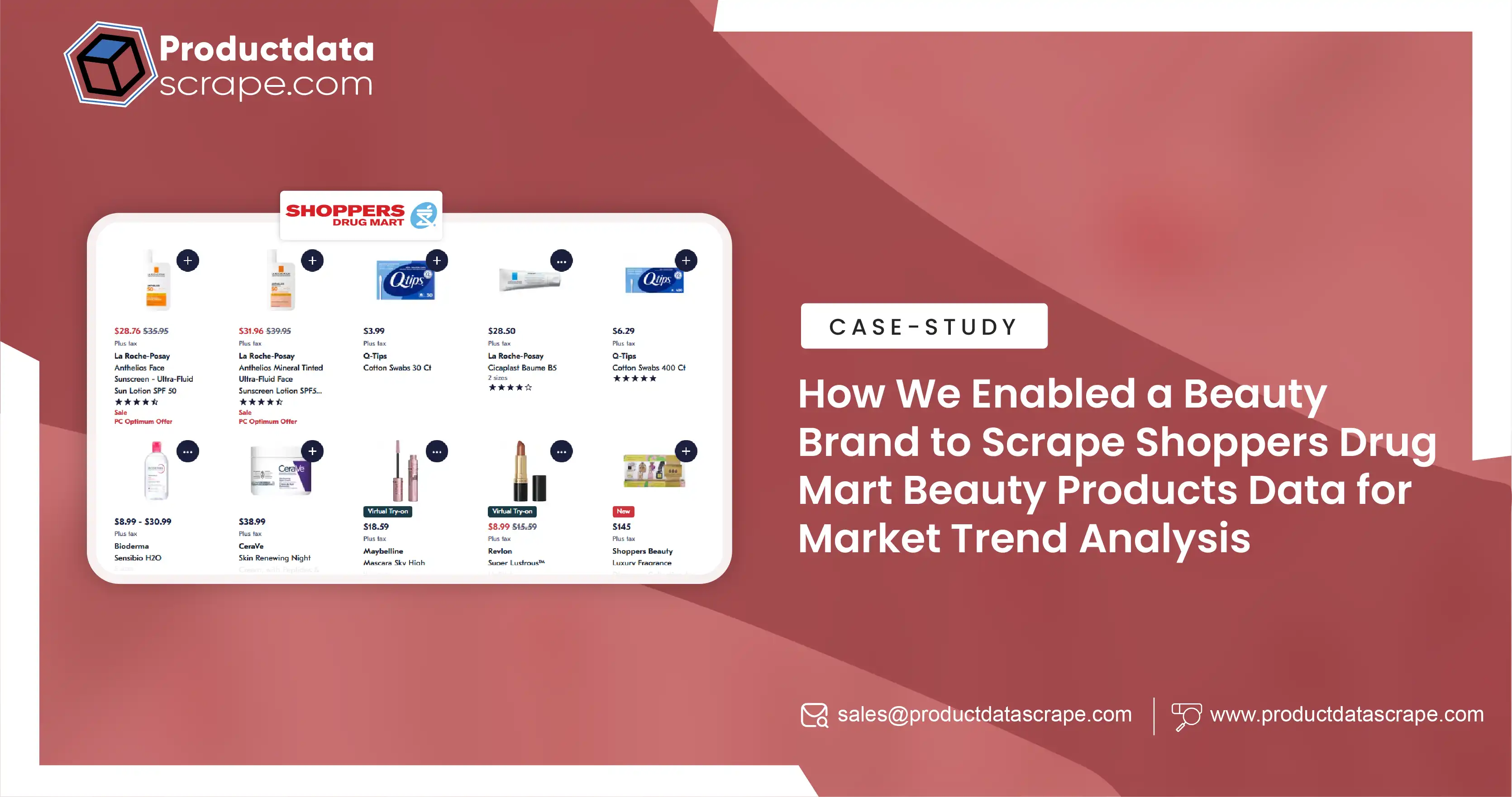 How We Enabled a Beauty Brand to Scrape Shoppers Drug Mart Beauty Products Data for Market Trend Analysis 